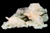 Peach Stilbite Crystal Cluster on Quartz - India #153185-2